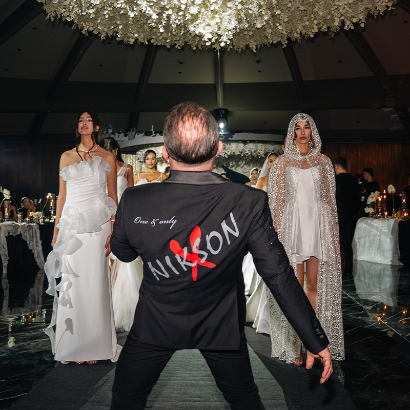 Swarovski gala event — fashion show, dizajner Nikson s modelima na pisti